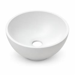 Umyvadlo Solid S, malé, z materiálu Solid Surface, kulaté, 20 x 20 x 11 cm, matná bílá, 1208953267